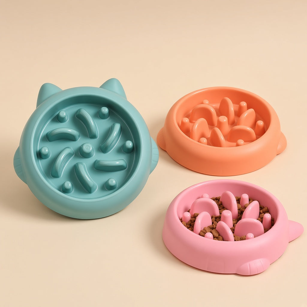 Slow feeder bowls